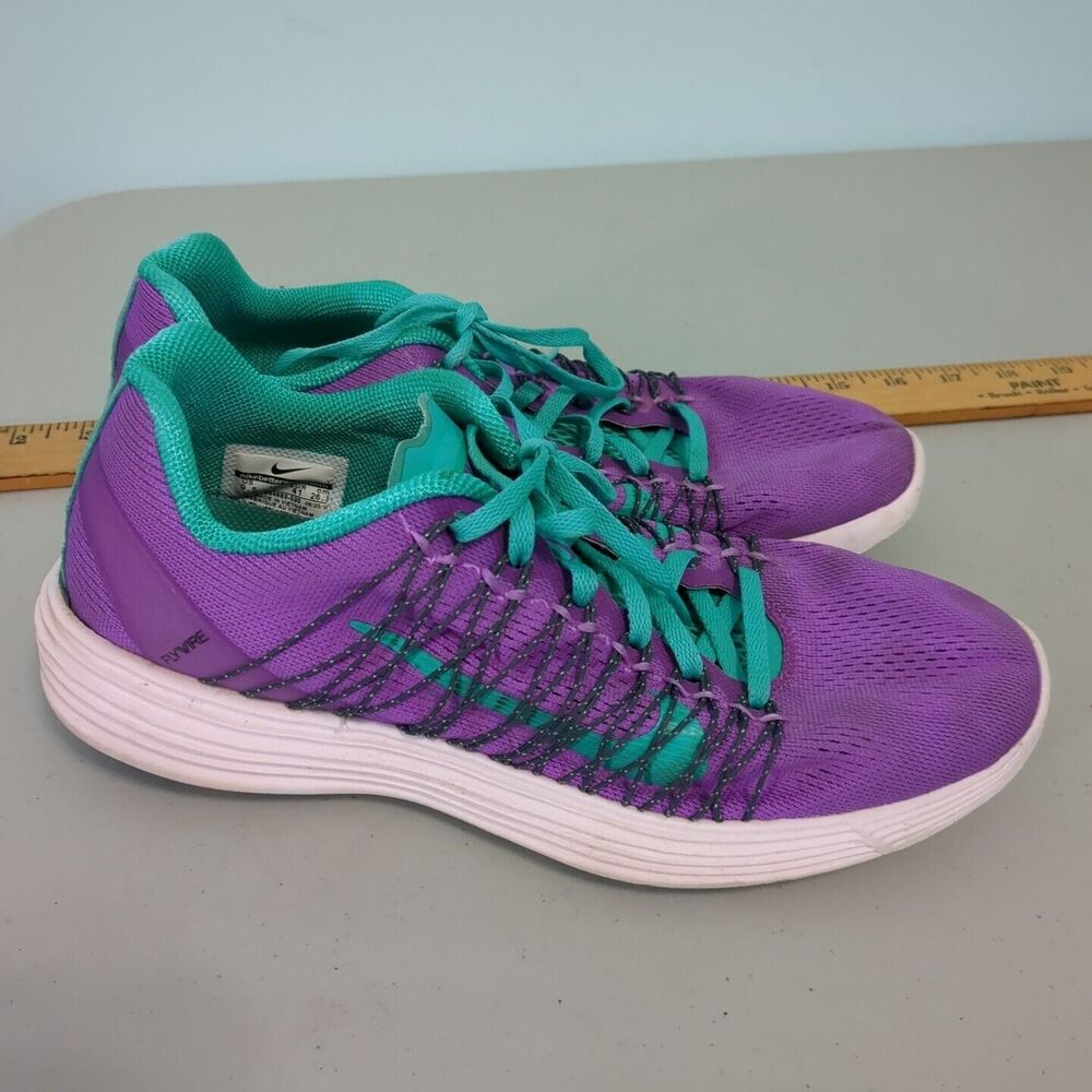 Nike Flywire Lunaracer 3 women's size 9.5 Running Shoes Purple Teal 554683-530